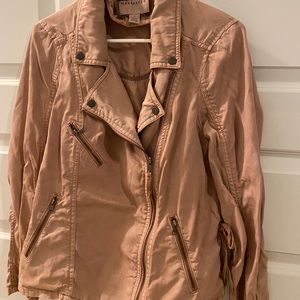 Pink Anthropologie Moto Jacket